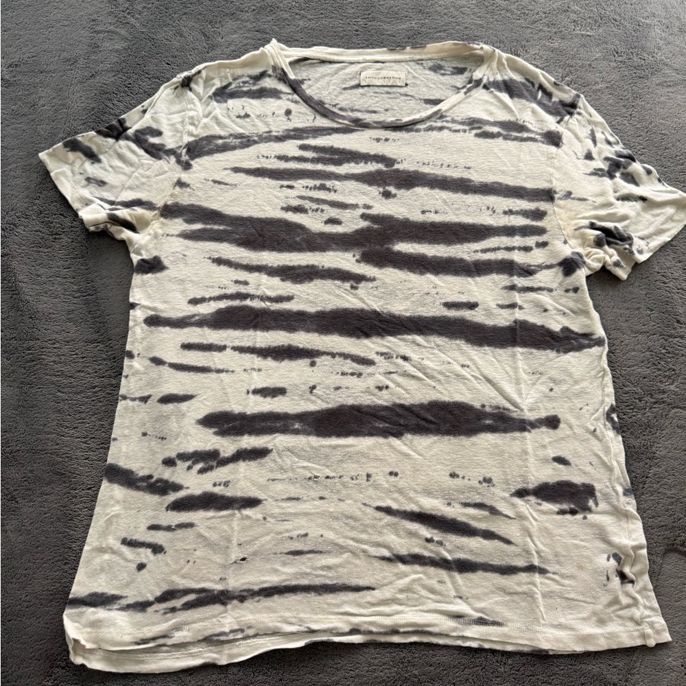 Faith Connexion Black and Cream Abstract Tee